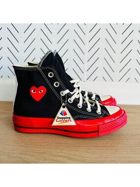 ⭐CONVERSE CDG Hearts Chuck 70 Comme des Garcons Sz 9 Mens Shoes Sneakers A01793C
